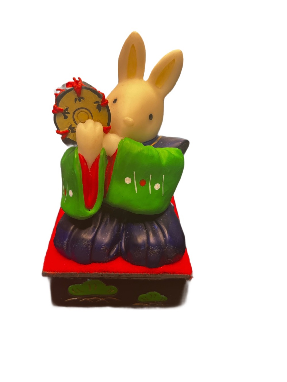 LN Vintage Functional Otaru Music Box. Madame Verte Rabbit Musical Box So Cute!